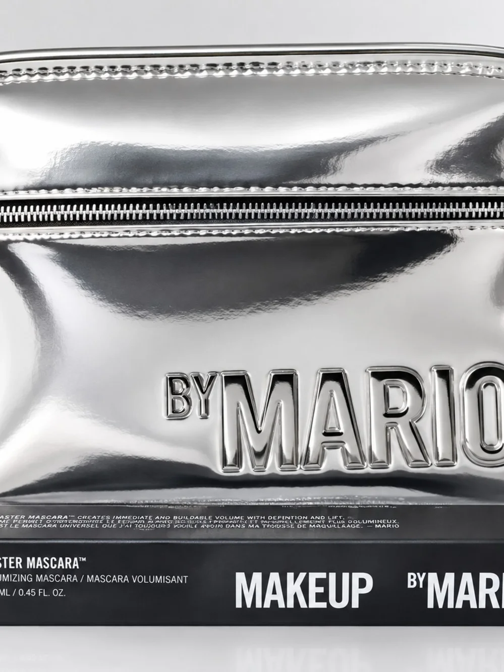 MAKEUP BY MARIO Master Mascara Full Size NEW + Free Silver Makeup Bag